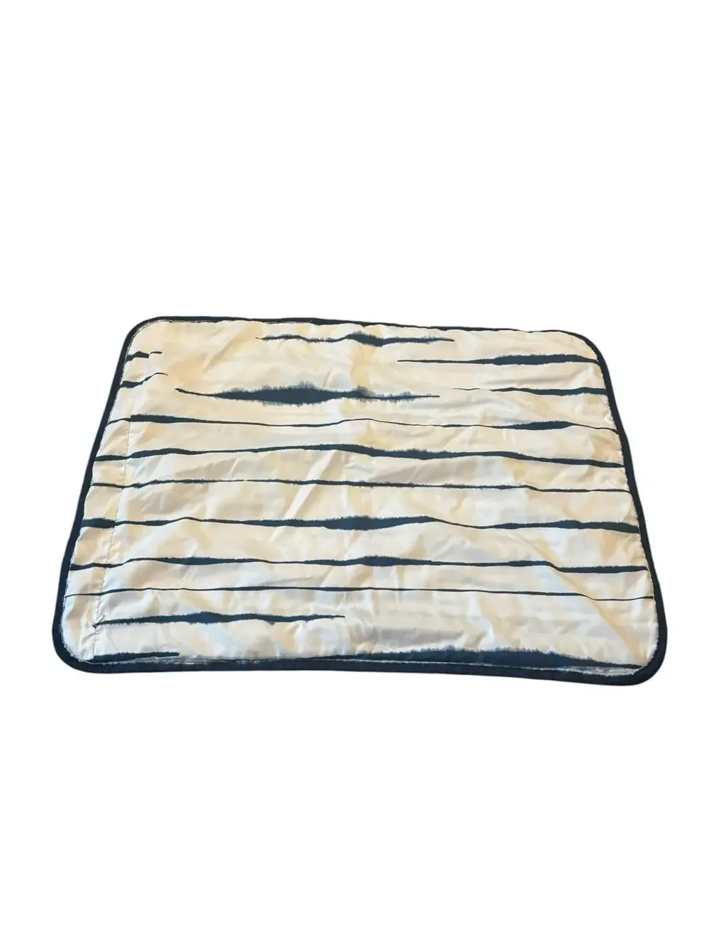 Blue & White Quilted Standard Pillow Sham Reversible Zipper Close